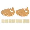 Decorative Figurines Wooden Hook Wall Glossy With Double Sided Stickers For Kitchen