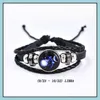 Bedelarmbanden Luminous 12 constellatie armband heren mode lederen armbanden paar sieraden voor vrouw man geschenken drop levering othgz