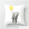 Funda de almohada 45X45Cm Funda de almohada a rayas amarillas Cintura geométrica Cojín Er Soft Cool Dormitorio Home Officedecor Drop Delivery Gard Dhxoq