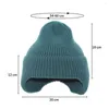 Berets Ear Protection Hat Knitted For Men Women Earflap Hats Outdoor Cycling Windproof Cover Winter Beaine Bonnet Warm Cap