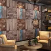 Wallpapers Retro Nostalgic Wooden Pattern Wallpaper Digital Restaurant El Background Industrial Wind Dining Room