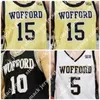 Баскетбол NCA1 NCAA Wofford Terriers Basketball Jersey 5 Storm Murphy 10 Nathan Hoover 11 Райан Ларсон 12 Алекс Майкл Custom Stitched