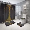 バスマットモダンなスタイルのマットとシャワーカーテンセット吸水する家の装飾床のトイレカーペット