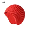 Berets Ear Protection Hat Knitted For Men Women Earflap Hats Outdoor Cycling Windproof Cover Winter Beaine Bonnet Warm Cap