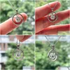 Pendant Necklaces Trendy 925 Sterling Sier 1Ct D Color Vvs1 Moissanite Necklace For Women Plated White Gold Circle Giftpendant Drop Dhcv4