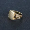 Ringas de banda Ringas Européia e Americana Criação Criativa de Titanium Anel de aço personalizado Retro Smooth Men's Jewelry Engagement