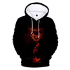 Men's Hoodies 2023 Halloween Party Streetwear Horror Movie The Pennywise IT Clown Stephen King's Sweatshirt