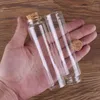 Förvaringsflaskor 24 stycken 60 ml glas med korkpropp kryddbehållare burkar injektionsflaskor för bröllopspresent storlek 30 120mm
