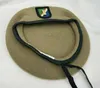 Berets US Army Ranger Regiment Wool Beret Khaki Andra löjtnant Rank Hat Military Store