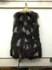 FULO FULO FAUX FAUX REAL GENUINO NATURA NATURA Moda de inverno Jaqueta quente Gilet