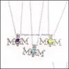 Pendentif Colliers Mode Maman Huile Essentielle Diffuseur Collier Ouvert Aromathérapie Médaillon Mama Pour Femmes Fête Des Mères Bijoux Cadeau Drop Otwlt