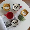 Cups Saucers Cutelife Cute Panda Ceramic Coffee Cup Saucer Decoration Home Kitchen Reusable Tea Breakfast Drinking Milk Porcelain Set