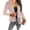 Women's Jackets Summer Women Solid Color Long-sleeves Cardigan Jacket Fashion Slim Suit Coat For Office LadyWomen's