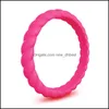 Pierścienie zespołu 10 kolor/działka kobiety ślubne sile stały kolor pokręcony elastyczny wygodny różowy pierścień palca dla mężczyzn biżuteria zaręczynowa d OT5WR