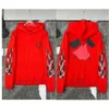 2024 SWEATSHIRTS Bluzy z kapturem Wysokiej jakości Chrom // Serce Net Red Para Ubrania Ins Super Fire Ch Top