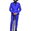 Abiti da uomo 2023 Costume Homme Blu Scialle Risvolto Abito da uomo con cintura Matrimonio Masculino Terno Smoking Slim Fit Sposo Prom Giacca 2 Pezzi
