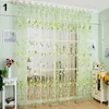 Curtain Tulip Flower Voile Drape Panel Room Sheer Scarfs Valances Beads Tassel Curtains For Living