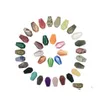 Stone Natural Crystal Ornaments Luck Coffin Shape Reiki Healing Chakra Quartz Mineral Tumbled Gemstones Handbit Hemdekoration A DH3B5