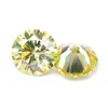 Other Plated Gold Yellow Color Vvs1 12 Carat Round Moissanite Stone Loose Gemstone Pass Diamond With Gra For Diy Jewelry Ringother D Dht8V