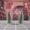 Kerstdecoraties Mini Tree Desktop Decoratie Diy Pine Naald getinte witte ceder klein