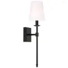 Wall Lamps Simple Home Decor Bedside Fabric Lamp Modern Nickel Black Iron LED Sconce Lighting Fixture For Living Room Bedroom Closet