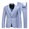 Men's Suits & Blazers 2023 Suit Men Linen Beige Beach Wedding For Casual Man Blazer Custom Groom Tuxedo Jacket Pants Set Mens 3 Pieces