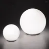 Table Lamps Glass Spherical Desk Lamp White Adjustable Led Light Modern Crystal For Bedroom Living Room Night