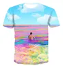 Męskie koszule drukowane 2023 3D Dynamiczny wzór geometryczny kolor letni t-shirt oddychający top zawrotny trend para s-6xl