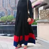 Roupas étnicas Vestido longo da primavera no verão com faixas mulheres abaya dubai buttons arabic saudi na altura do tornozelo