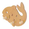 Decorative Figurines Wooden Hook Wall Glossy With Double Sided Stickers For Kitchen