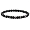 Charm Bracelets Disco Ball Bracelet Men 2023 Classic Simple Pave Cubic Zirconia Lava Stone Bead For Jewelry Gift