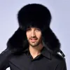 ベレットueteey冬の毛むくじゃらの帽子メンズマオレイフェンは毛皮の屋外の耳を模倣した暖かい雪の帽子を密集します