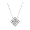 0hdb Hanger Kettingen Sterling Sier 01ct Moissanite Geometrische Ketting voor Vrouwen Sieraden Verguld Wit Goud Diamant Test Pass Giftpendan D