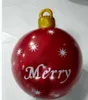 Juldekorationer 60 cm utomhus Uppblåsbar dekorerad boll PVC Giant Merry Balls Tree Decor Decoration 2023