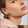 Hoop Huggie Bohemian Colorf Crystal Circle Boucles d'oreilles Superbe Or Big Rainbow Boucle d'oreille pour les femmes de haute qualité Corée du Sud Design Dr Otese