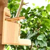 Autres Fournitures Pour Oiseaux Mangeoire À Écureuil En Bois En Plein Air Suspendu Maison Maïs Cacahuète Boîte De Rangement Stand Pour Cour Jardin Parc Outil D'alimentation Des Animaux