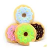 Toys de cachorro Chews Pet Chew Plush Donut Play Lovely Puppy Cat Ting Squeaker Quack Sound Toy Drop Drop Drop Home Garden Supplies Dhuqj