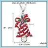 H￤nge halsband julhalsband emalj smycken tryck sn￶gubbe hjort strumpor tr￤d s￶t ￥r g￥va f￶r barn droppleverans h￤nge p￥0is