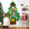Juldekorationer dekoration 3D Filt Xmas Tree Non-Woven Craft Kids Gifts Diy Handmade dekorspel Props Merry Home Ornaments