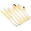 Utensílios de jantar conjuntos de alta qualidade 7pcs tabela de mesa de aço inoxidável bife faca de chá de chá de chá de talheres de cozinha ocidental talheres de cozinha ocidental