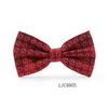 Bow Ties 2023 modedesigner Men för bröllop dubbel tyg retro bowtie bankett jubileumsfjäril