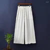 Pants Drop Women Harajuku Wide Leg Summer Cotton Linen Joggers Trouser Plus Size Vintage Sweatpants 5XL 6XL 7XL