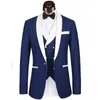 Costumes pour hommes robe De mariée costume De marié trois pièces de haute qualité mode mince hommes manteau hommes Costumes masculins De Mariage Blazers