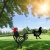 Garden Decorations Grass Insert Ground Plug Hen/Rooster Shaped Courtyard Decoration Sign 449E