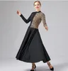 Stage Wear Asymmetrical Ballroom Dance Dress Modern Flamenco Waltz Standard Practice Competition Costume