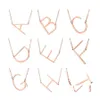 Anhänger Halsketten Personalisierte Erstbrief Halskette Frauen 26 Alphabet Gold Sier Rose Charme Kette für Männer Mode Schmuck Geschenk Dro ootriq