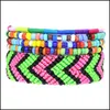 Charm Armbänder Bohemian Mticolor String Cord Woven Geflochtenes Armband Mode Perle Handgemachte Freundschaft Armreif Frauen Männer Q577FZ Drop D Dhozc