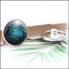 Charms Fashion 20 mm Snap Button Glass Urok do skórzanej bransoletki Unikalna cząsteczka kwiat geometryczny wzór kosmiczny