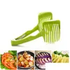 Fruitgroentegereedschap Plastic aardappel Slijpliceer Tomaten Knipper Shredders Onien Lemon Cutting Holder keukengadgets kookdruppel delive dh7xv