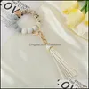 Kliny Lanyards Party Favor Sile Bead Bransoletka Klucz Klucz Anti Loss Wood Women Keys Łańc